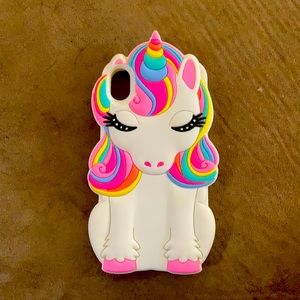 cute 3D rainbow cartoon animal case for iPhone XR.
